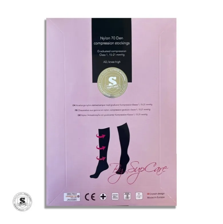 SupCare Støttestrømper, nylon, 70 denier