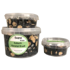 Svanenet sukkerfri bolcher Karamel krudt m/stevia