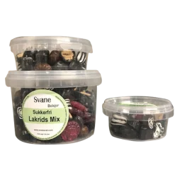 Svanenet sukkerfrie bolcher Lakridsmix m/stevia