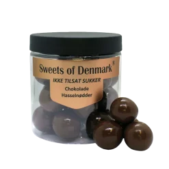 Sweets of Denmark chokolade hasselnødder uden tilsat sukker, 140 g.