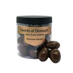 Sweets of Denmark chokolademandler uden tilsat sukker, 140 g.