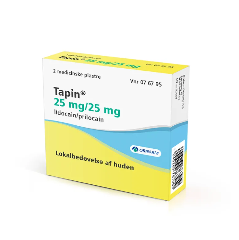 Tapin plaster, 25 mg/25 mg, 2 stk.