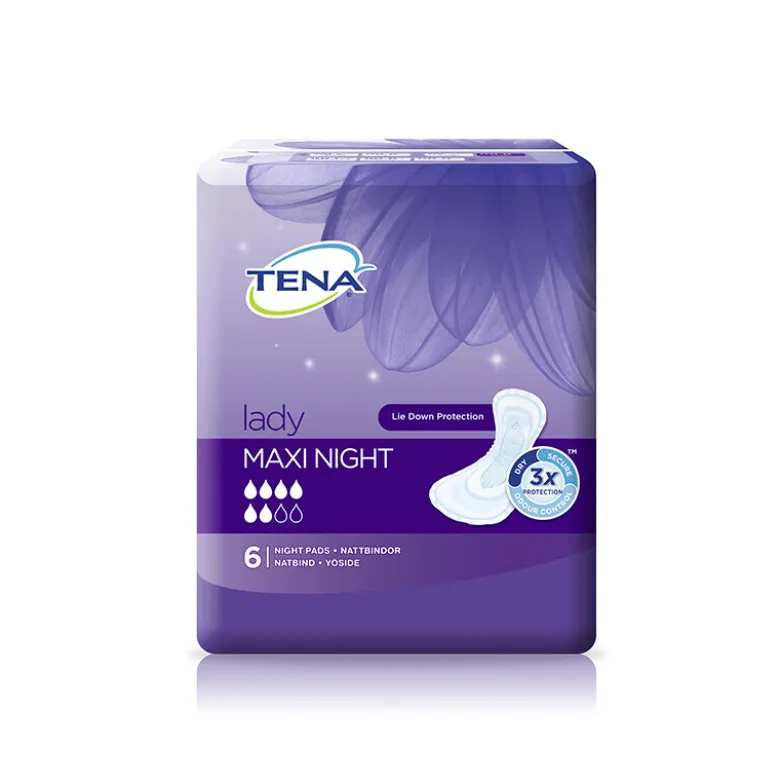 TENA Lady maxi night inkontinensbind, 6 stk.
