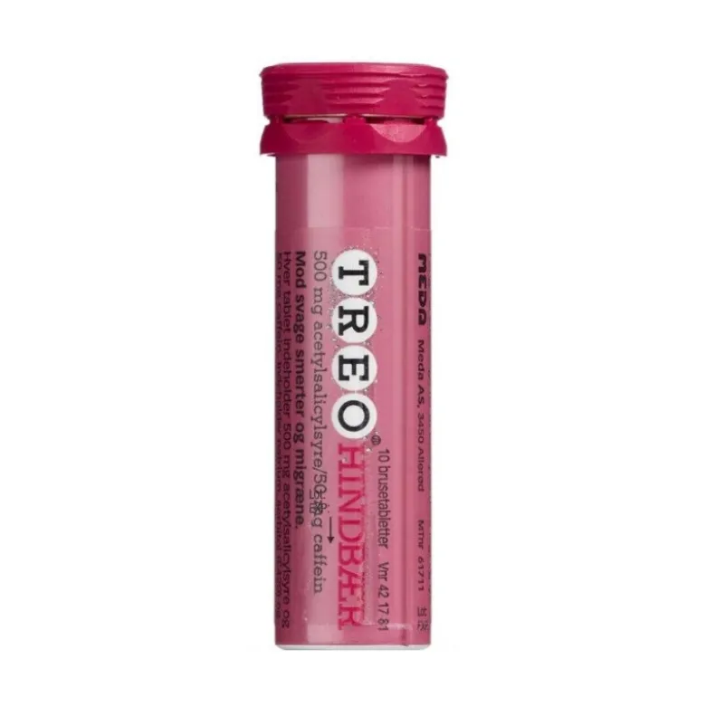 Treo Hindbær 500+50 mg, 10 stk.