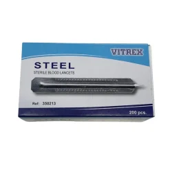 Vitrex sterile blodlancetter (stål), 200 stk.