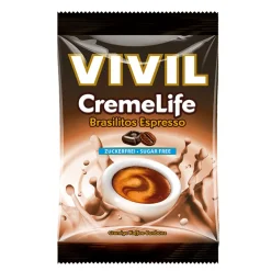 Vivil Creme Life Brasilitos Espresso, sukkerfri bolcher, 90g