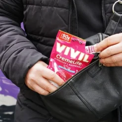 Vivil Creme Life Hindbærpakken, sukkerfri bolcher, 12 stk.
