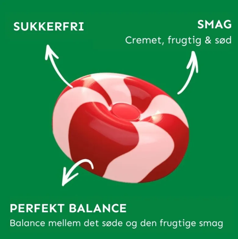 Vivil Creme Life Jordbærpakken, sukkerfri bolcher, 12 stk.