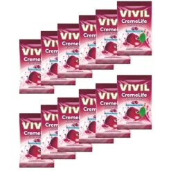Vivil Creme Life Kirsebærpakken, sukkerfri bolcher, 12 stk.