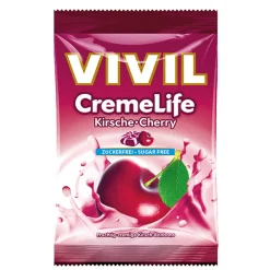 Vivil Creme Life Kirsebær, sukkerfri bolcher, 90g