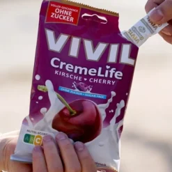 Vivil Creme Life Kirsebær, sukkerfri bolcher, 90g