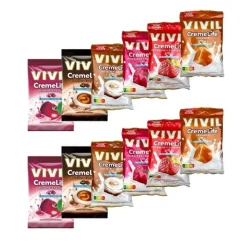 Vivil Creme Life Smagspakken, sukkerfri bolcher, Mellem (12 stk.)