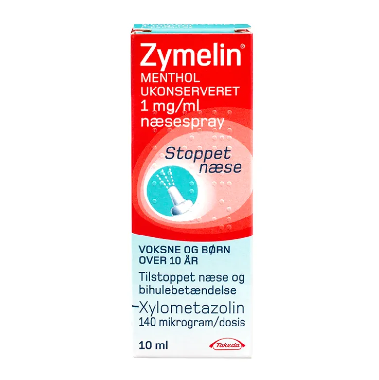 Zymelin menthol næsespray, 1 mg/ml (10 ml)